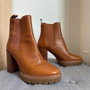 Tory Burch Women's Carson Lug Sole High Heel Boots